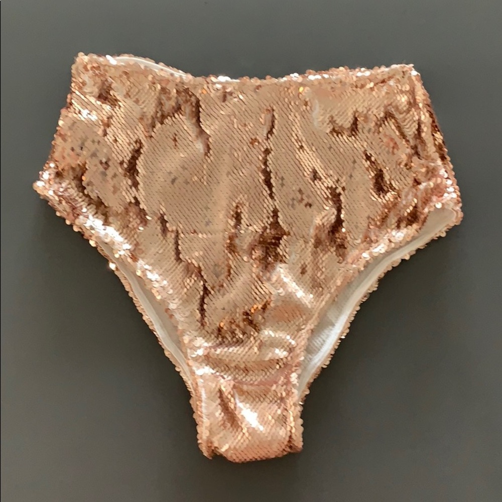 Sequin Rose Gold Rave Bottoms